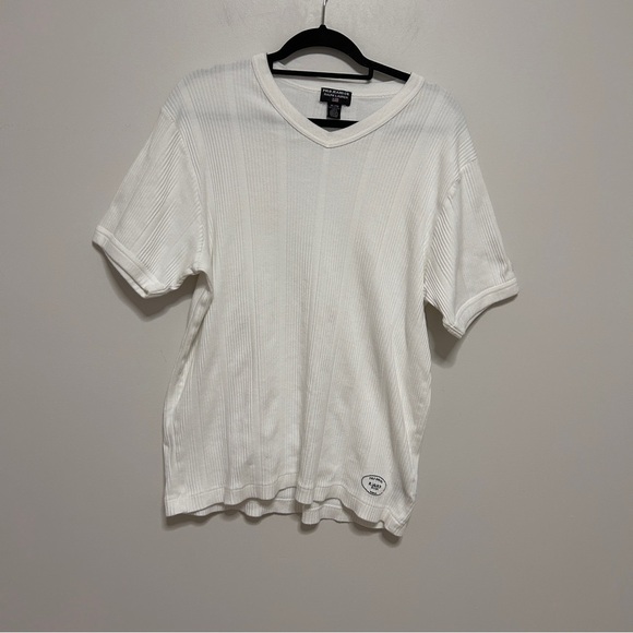 Vintage Ralph Lauren Polo Jeans co. Men’s Size XL White Ribbed Knit Top Bodycon - Picture 2 of 12